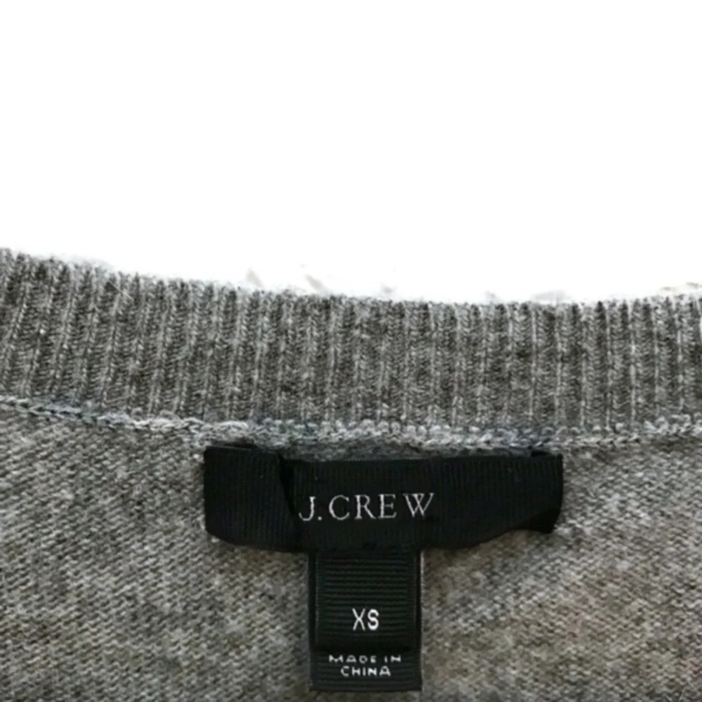 J. Crew Feathers Gray Rabbit Hair Blend Sweater Small‎